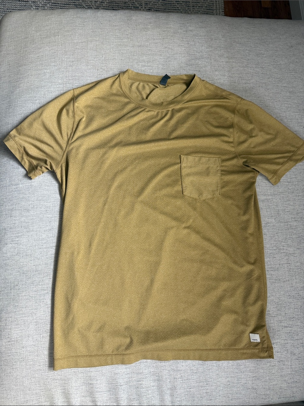 Vuori Short Sleeve Crew Pocket Tee - Mustard